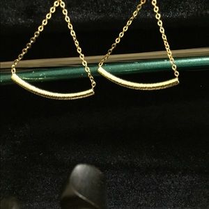 Bondhu 18 carrot gold plated triangle  earrings